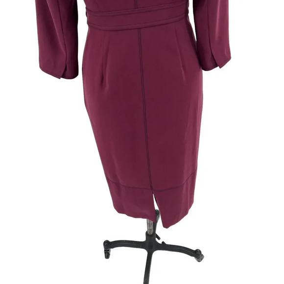 Boden Addie Burgundy Tie Waist Dress Size US 6R - Picture 11 of 13